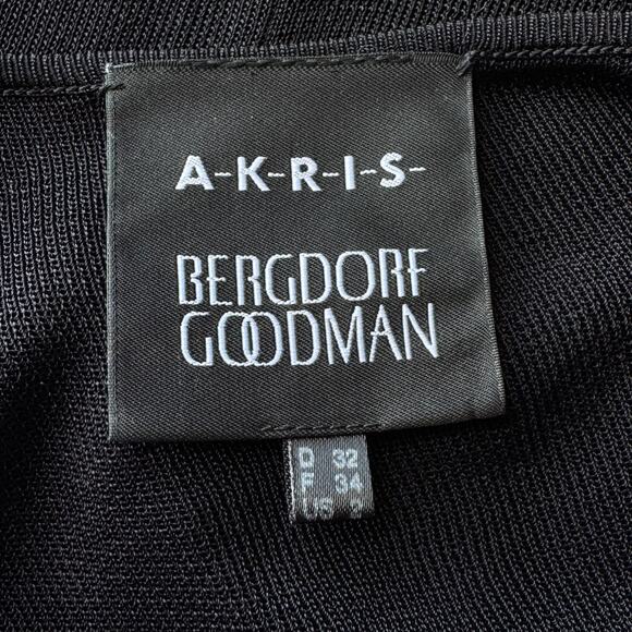 AKRIS for Bergdorf Goodman Sleeveless Modern Black Fringe Knit Top - Picture 6 of 7